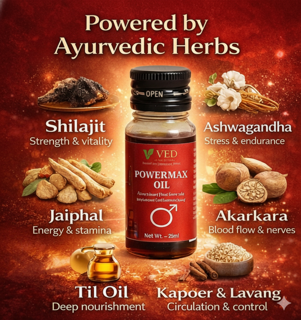 POWERMAX OIL – Premium Ayurvedic Massage Oil for Men